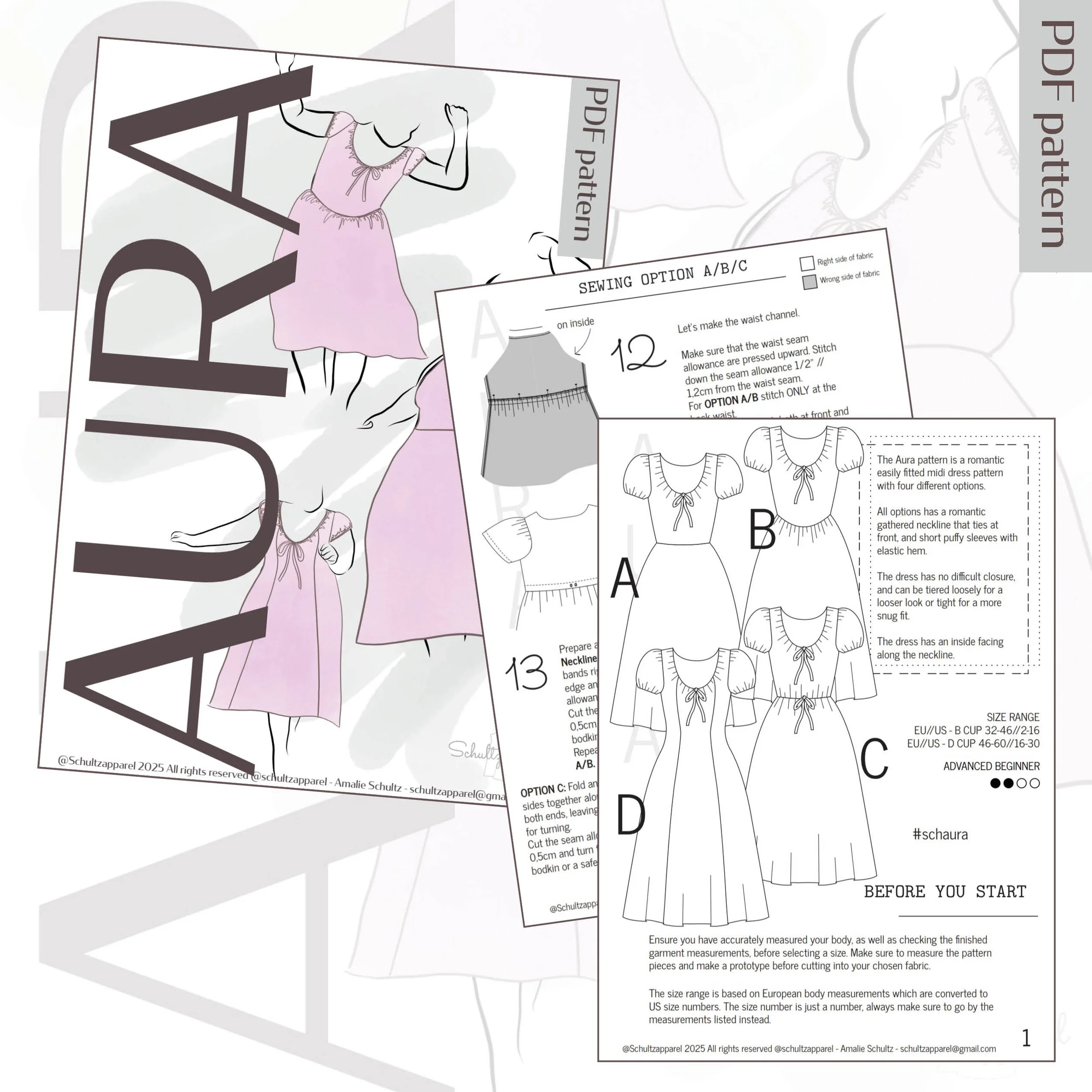 The Aura Pattern - Digital Pattern (B and D size range